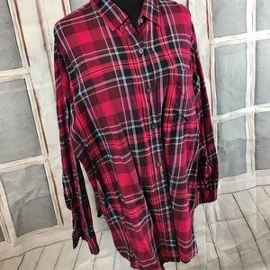 XXL Old Navy Red, Black, &Blue Plaid Flannel Shirt